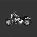 Modern motorcycle two-wheeled motorcycle off-road motorcycle road racing motorcycle 3d model