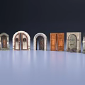 Hinged Doors With Various Design Styles Wooden Stone Arched And Paneled Details