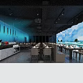 Hotpot Restaurant Interior Featuring Ocean Themed Decor And Comfortable Dining Seats