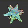 Star Shaped Daily Life Product With Turquoise Center And Silver Frame On Dark Background