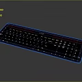 Sleek Modern Wireless Keyboard With Full Size Layout And Ergonomic Design 3d model