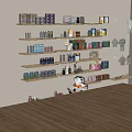 Baby Store Pegboard Wall With Shelves Of Various Baby Products Stroller And Clothes