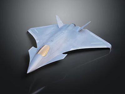 Modern Gray Stealth Fighter Jet Featuring Streamlined Body Sharp Nose Transparent Canopy And Triangular Wings 3d model
