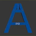 Blue Police Barrier With POLICE Sign And Metal Support Legs Design