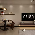 Cozy Vintage Living And Dining Room Interior Design With Soft Ambient Lighting And Chic Furnishings