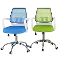 Multicolor Mesh Table And Chair Set With Swivel Base And Adjustable Features 3d model