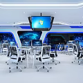 Smart Classroom Net Red Office Smart Invisible Door Modeling Room 3d model
