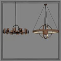 Modern chandelier combination 3d model