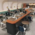 Silk Road Themed Restaurant With Hexagonal Tile Exterior Warm Interior Chandeliers And Dining Space