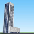Modern High Rise Hotel Building With Glass Facade And Architectural Design