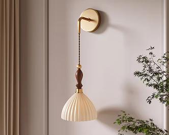 French retro wall lamp 3d model