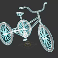 Vintage Green Bicycle With Brown Seat White Tires And Classic Frame Design