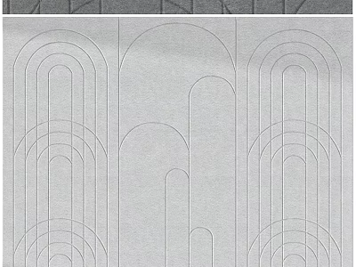 Modern Background Wall With Arched Patterns And Curved Lines Design 3d model