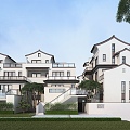 New Chinese Townhouse 3d model