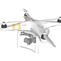 Advanced Smart Drone With Four Propellers Camera And White Body Design