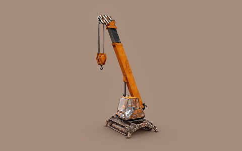 Crane function truck crane engineering vehicle 3d model