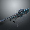 Turret Machine Gun Heavy Machine Gun Turret Sci-fi Tower Defense Game Tower Defense Sci-fi Turret Game Turret 3d model