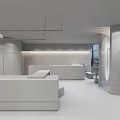 Modern Clothing Store Interior With Wooden Racks And White Counter Design