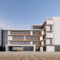 Modern Simple Primary School 3d model