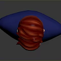 Man With Red Hair Red Beard And Green Eyes Wearing Blue Shirt 3D Bust Model