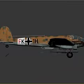 Vintage Military Airplane Model With Camouflage Paint Detailed Wings Propellers And Classic Design