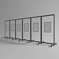 Modern Display Shelves With Wheels And Transparent Panels For Retail Exhibition
