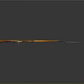 Vintage Long Gun Weapon Featuring Orange Wooden Stock And Extended Barrel