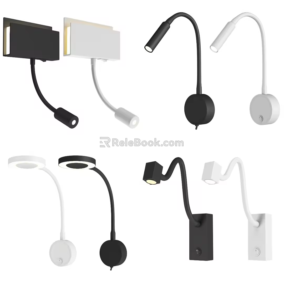 Reading lamp wall lamp bedside lamp 3d model
