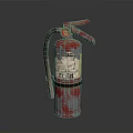 Building Safety Red Fire Extinguisher Device With Instruction Label