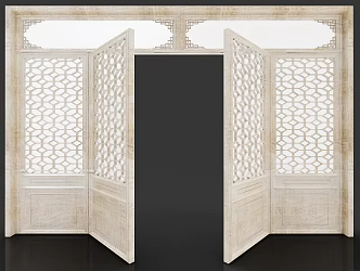 new chinese style gate 3d model