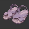 Purple Sandals With Cross Strap Design Fabric Upper And Soft Sole Casual Comfortable Footwear