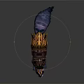 Fantasy Standing Purple Blue Fox With Ornate Golden Gear And Blue Gemstone