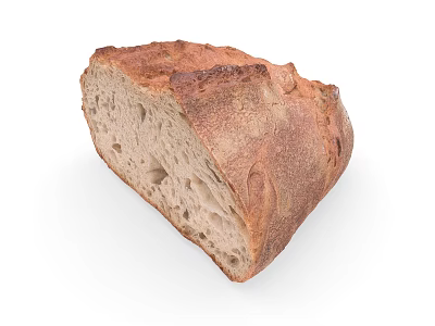 Artisanal Sliced Bread With Golden Baked Crust And Airy Interior 3d model