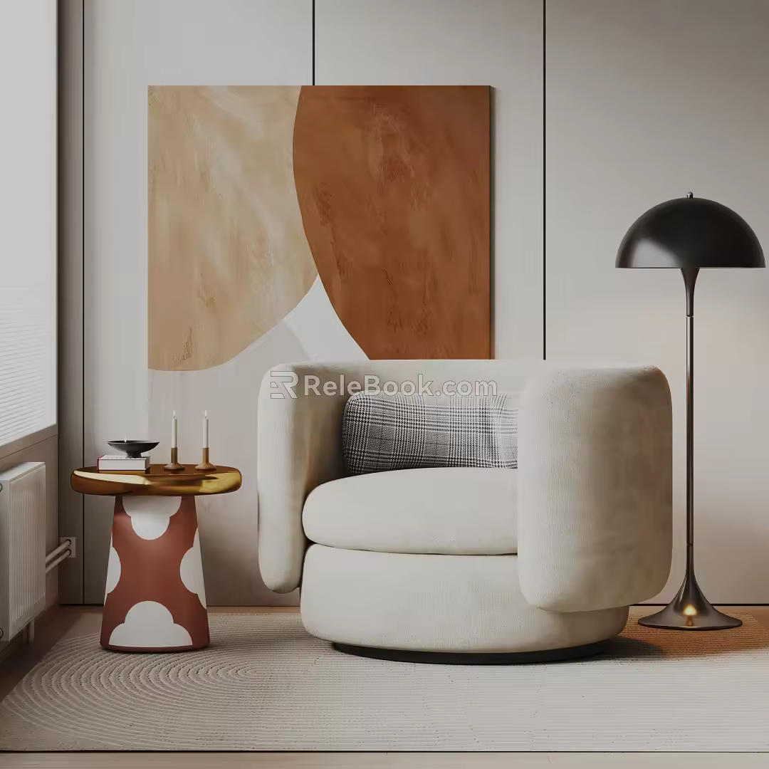 Modern single sofa 3d model