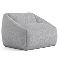Beige Velvet Bean Bag Chair With Modern Rounded Shape For Cozy Living Room Use