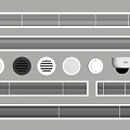 Different Styles Of Air Conditioner Vents Including Linear And Circular Grille Designs