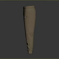 Khaki Casual Jogger Pants With Drawstring Waist And Slim Fit Design