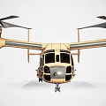 Tan And Gray Twin Rotor Military Transport Helicopter With Large Rotors
