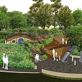 Modern Park Ecological Park Squirrel Paradise Large Ring Interactive Network Children's Mountain Activity Space 3d model