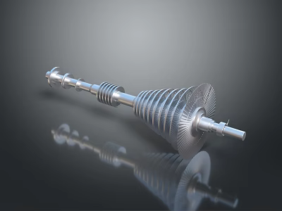 Metal Hardware Part With Precision Spiral Gear Structure And Engineered Shaft For Industrial Use 3d model