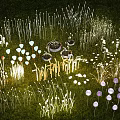 Outdoor Lights with Various Flower Reed Mushroom Shapes and Multiple Colors for Decorative Grass Landscape