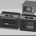 Modern Kitchen Appliances With Stainless Steel Oven Microwave And Black Control Panel Design