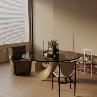 Modern table combination 3d model