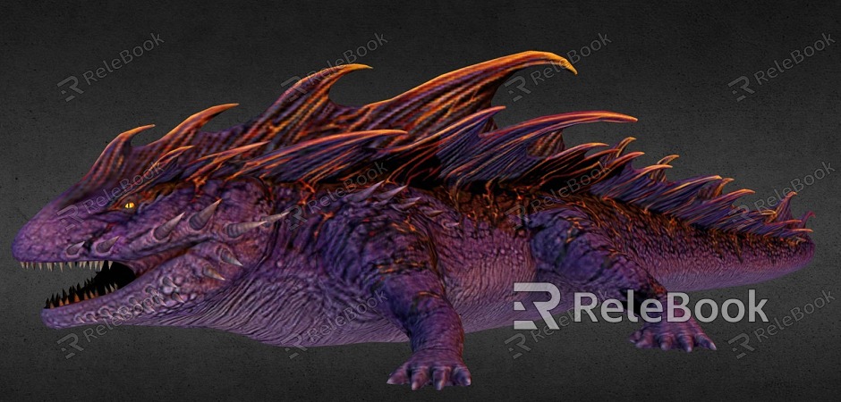 Monster Lizard Dinosaur Water Monster Mutant Creature model