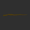 Artistic Yellow Slender Shaped Sculpture Carving Displayed On Dark Background