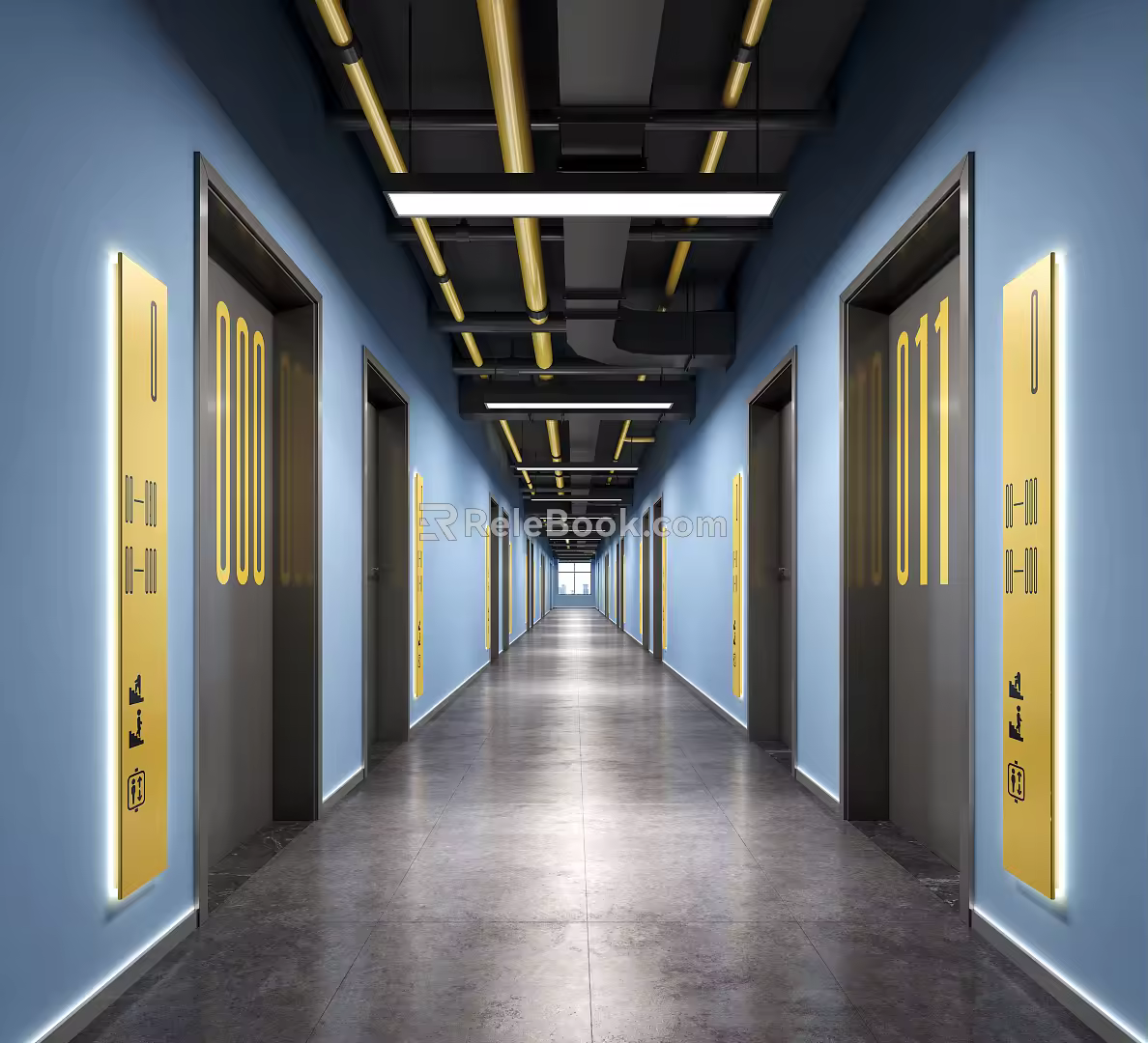 Modern aisle 3d model