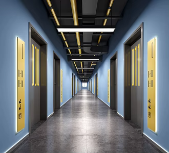 Modern aisle 3d model