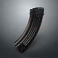 Black Curved Weapon Magazine For Tactical Rifles And Military Use