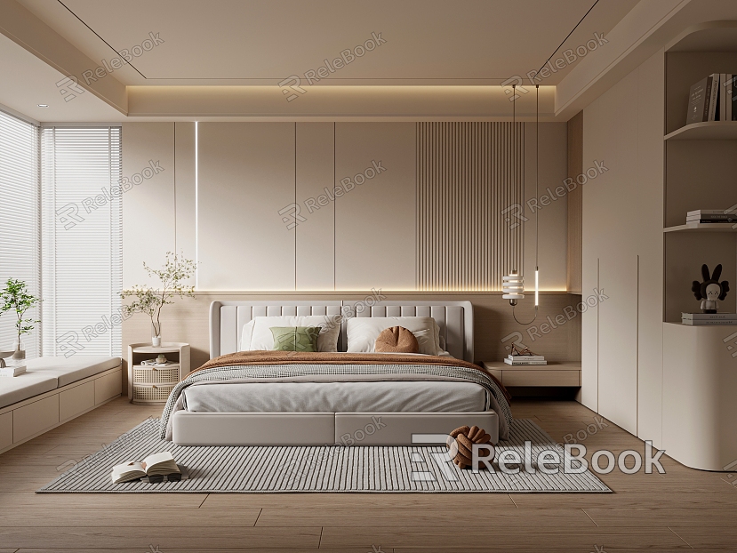 Modern Cream Style Home Bedroom Cream Home Bedroom model