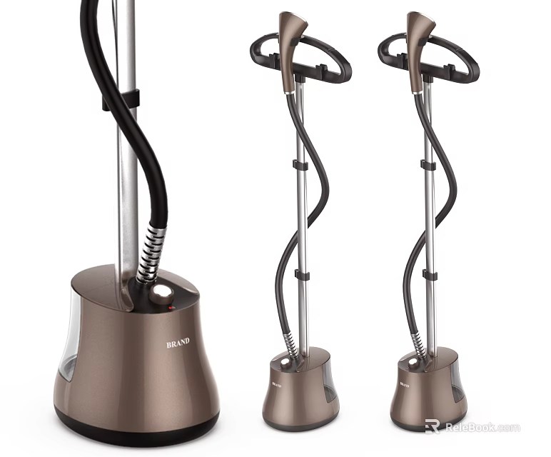 BEKO Three Brown Vertical Garment Steamers Modern Household Appliances For Home 3d model 